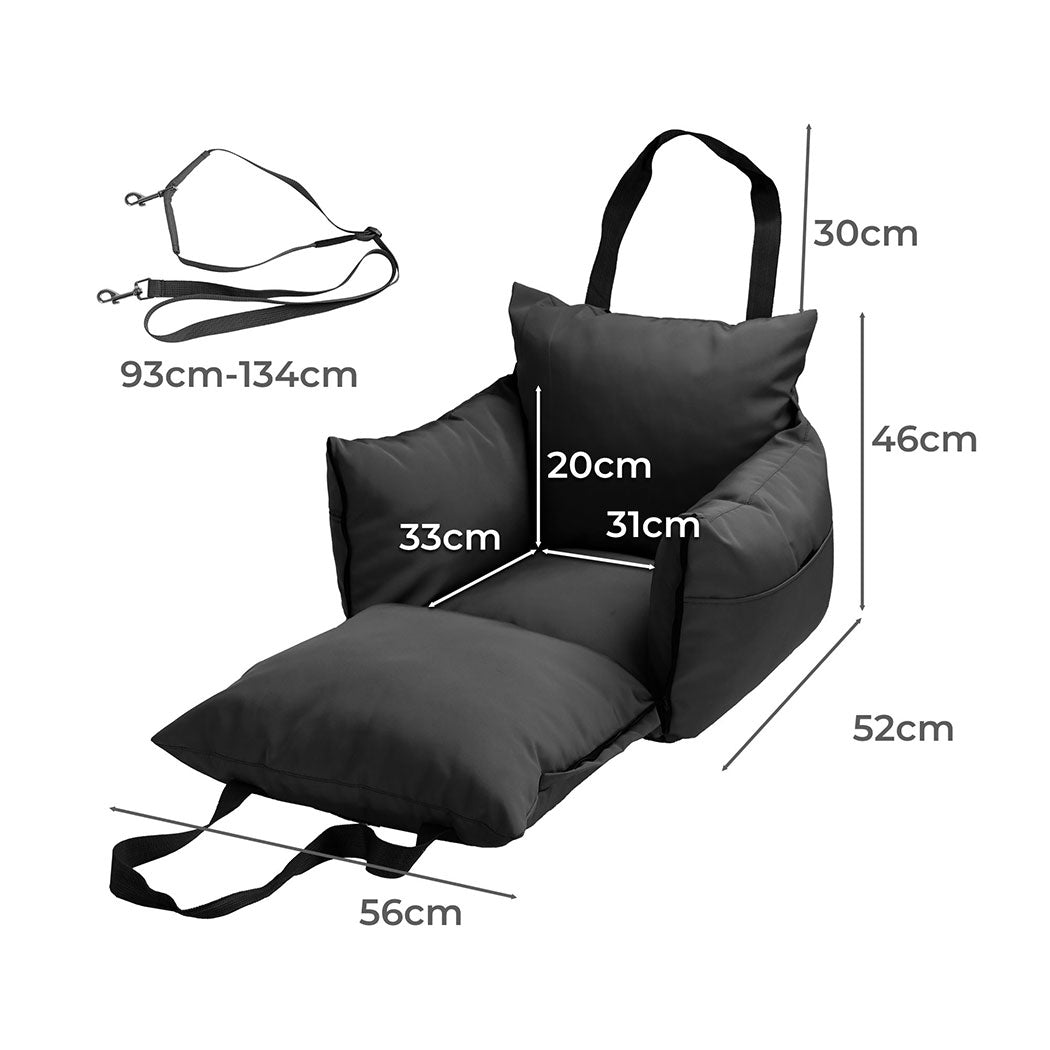 PaWz Dog Car Seat Booster Belt Black-1836526665912684546