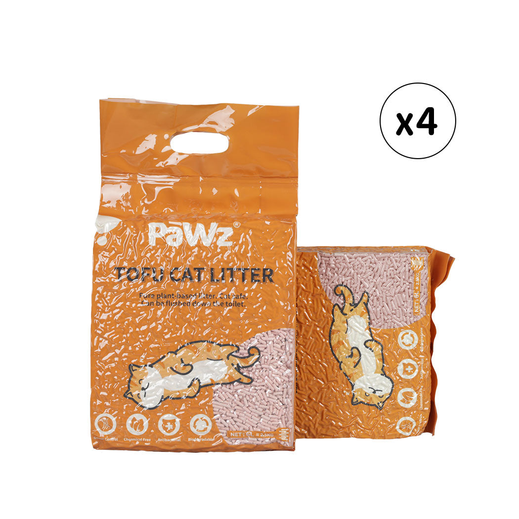 PaWz 2.5kg Tofu Cat Litter Clumping Peach-1836526662410440704
