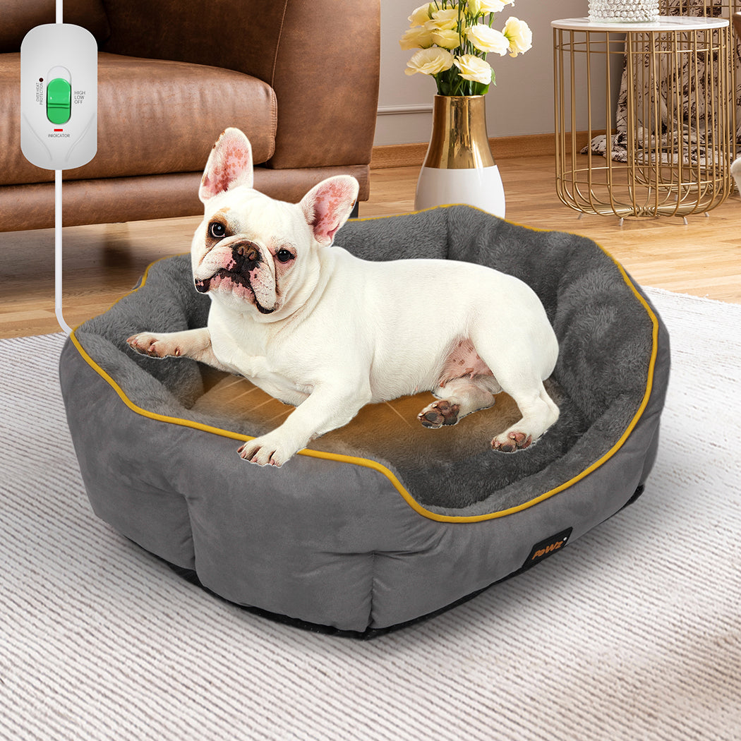 PaWz Electric Pet Heater Bed Heated S Grey Small-1831593119053910022