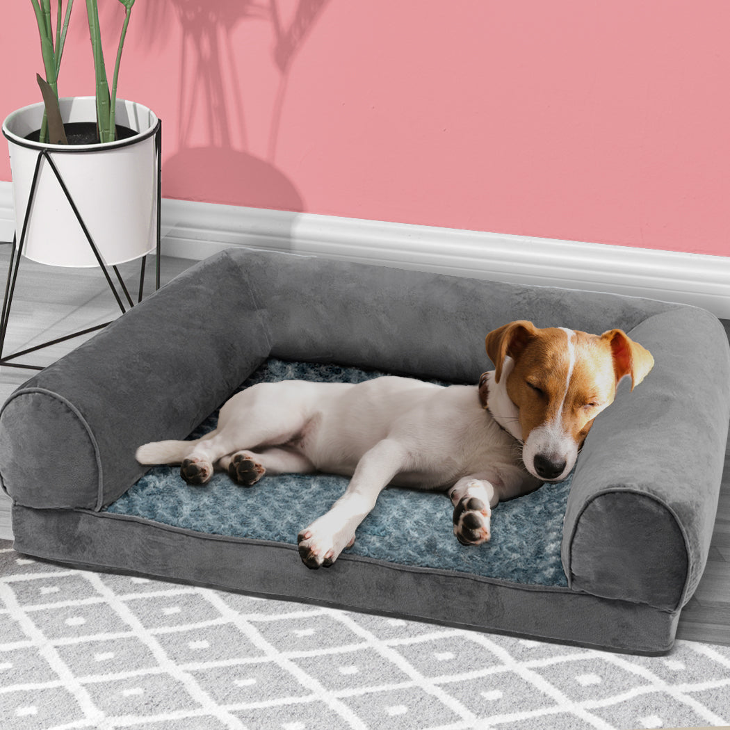 PaWz Pet Bed Sofa Dog Beds Bedding Soft M Grey Medium-1831593116914814982