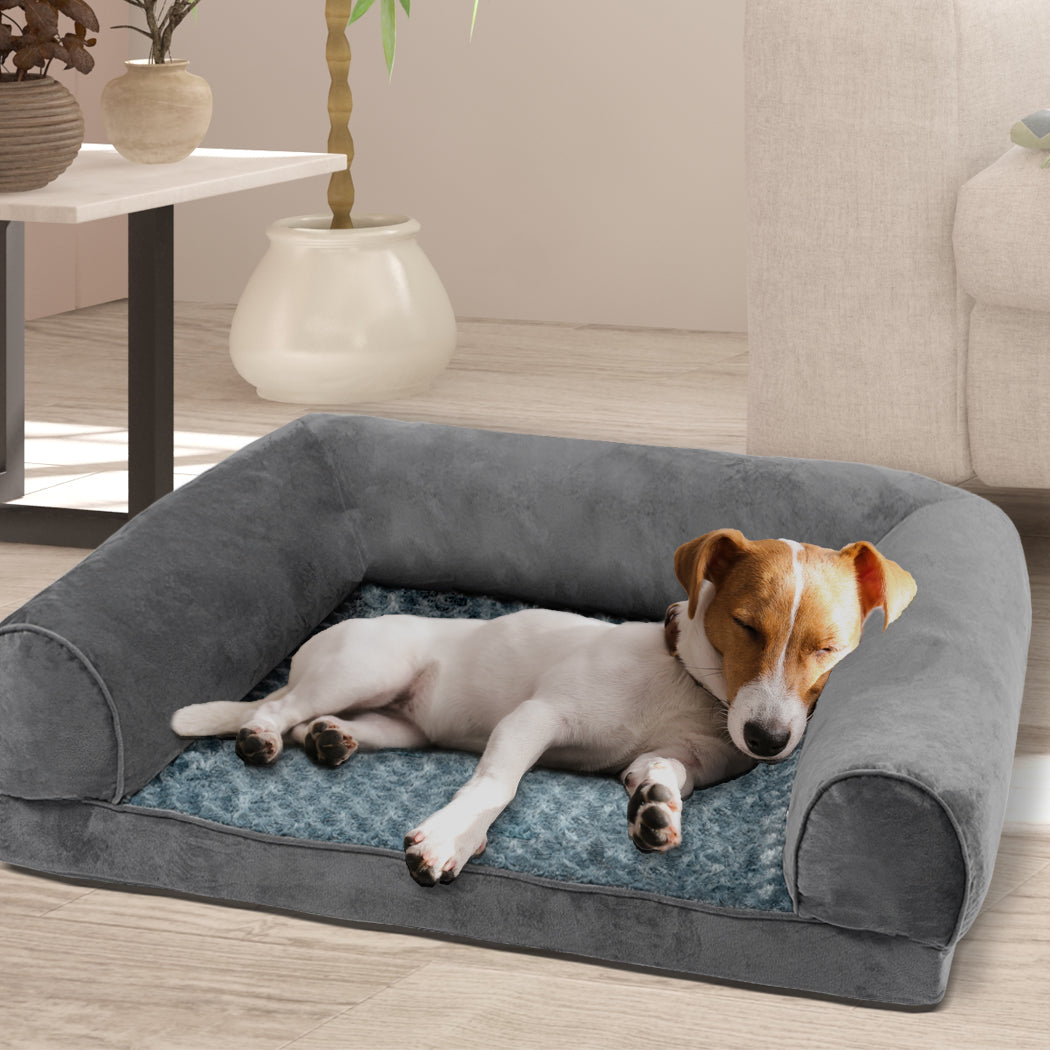 PaWz Pet Bed Sofa Dog Beds Bedding Soft M Grey Medium-1831593116914814983