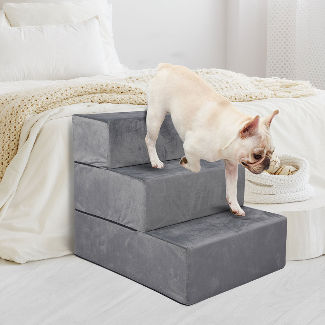 PaWz Pet Stairs 3 Steps Portable Adjustable Medium-1836526646929264647