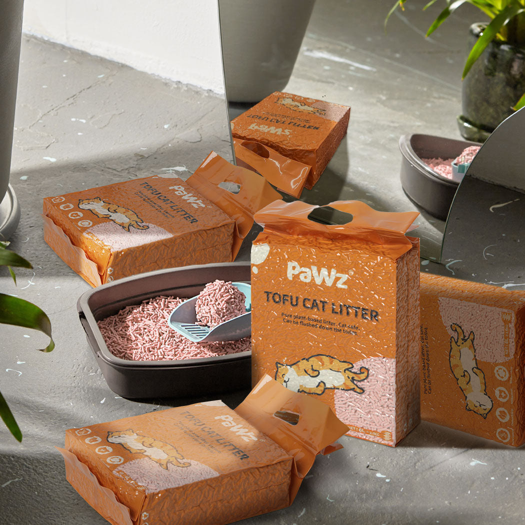 PaWz 2.5kg Tofu Cat Litter Clumping Peach-1836526662263640071