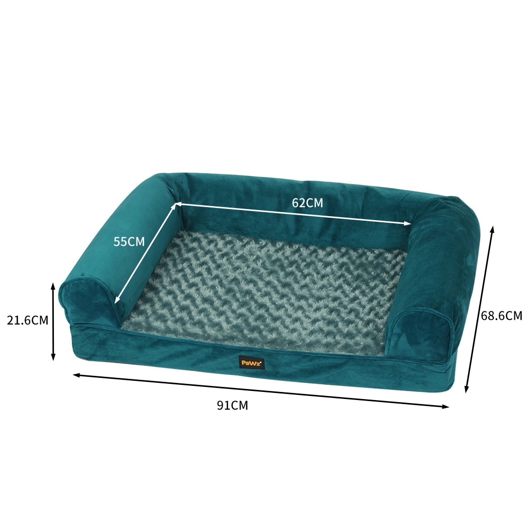 PaWz Pet Bed Sofa Dog Bedding Soft Warm L Blue Large-1831593135675936770