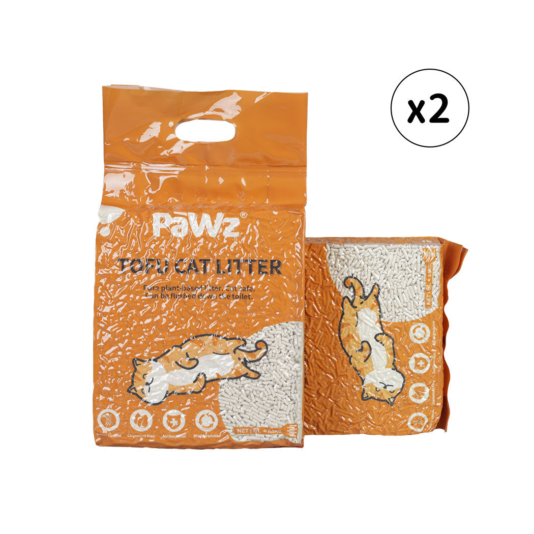 PaWz 2.5kg Tofu Cat Litter Clumping Natural-1836526661831626752