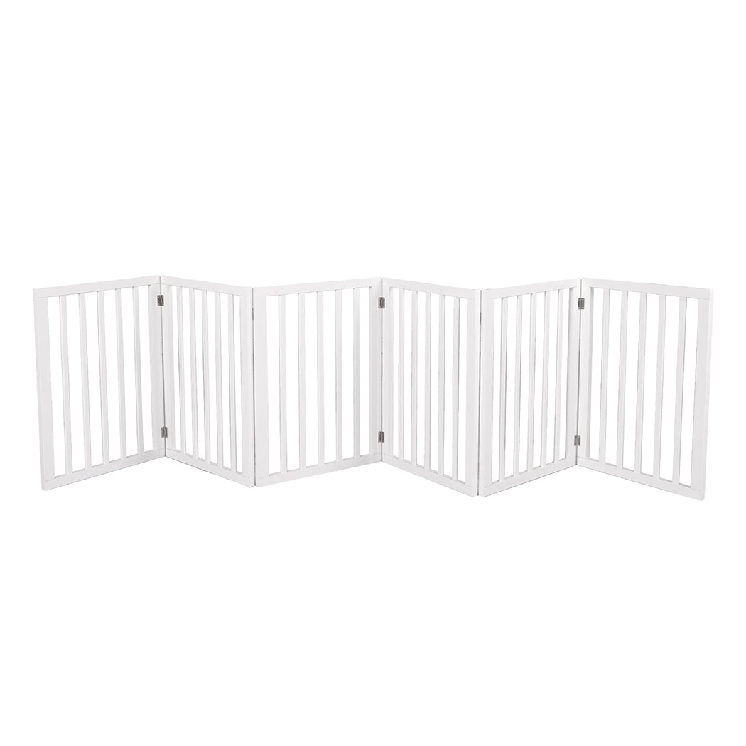 PaWz Wooden Pet Gate Dog Fence Safety White 100 Pack-1831593114322735104