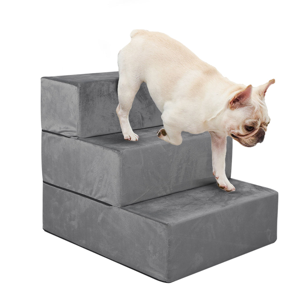 PaWz Pet Stairs 3 Steps Portable Adjustable Medium-1836526646929264640