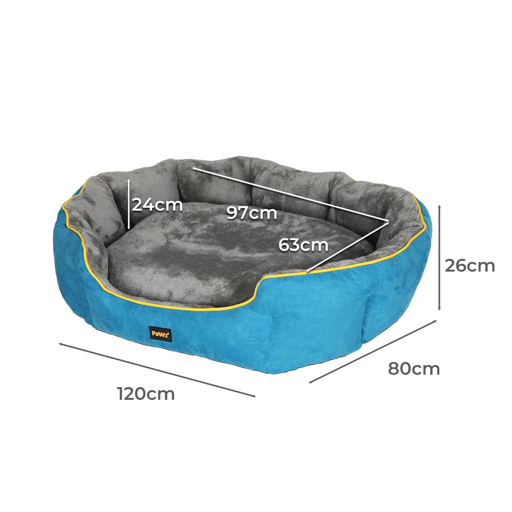 PaWz Electric Pet Heater Bed Heated XL Blue X-Large-1831593125861265410
