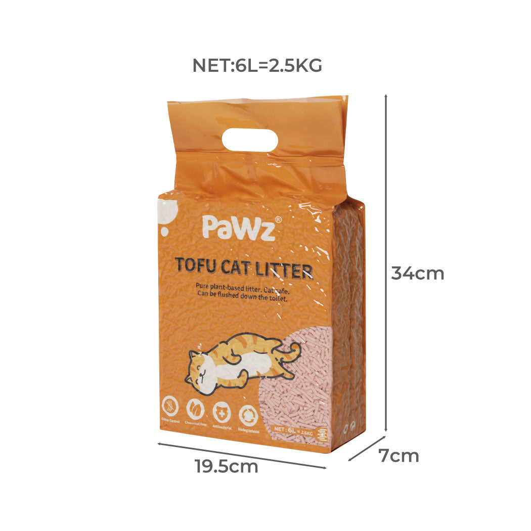 PaWz 2.5kg Tofu Cat Litter Clumping Peach-1836526662263640066