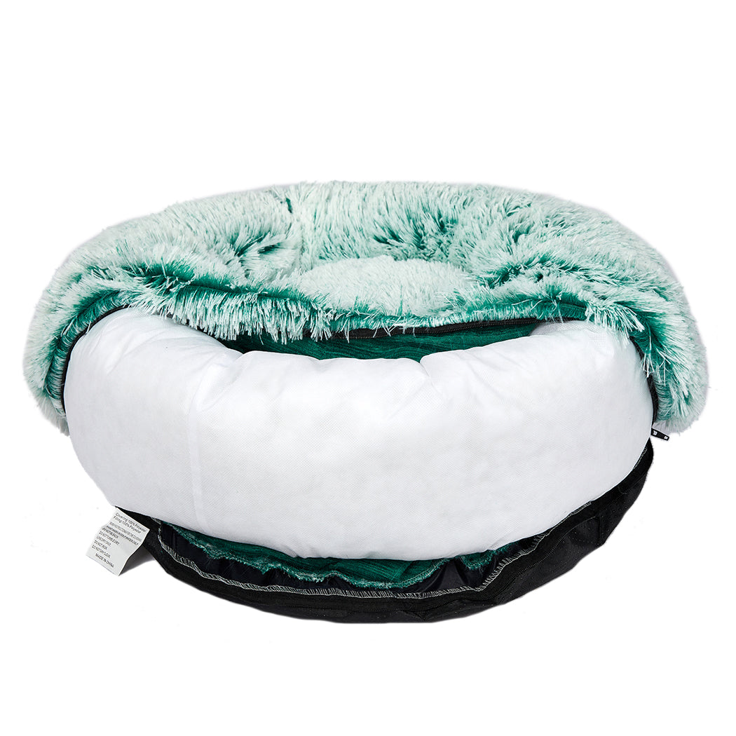 PaWz Pet Bed Cat Dog Donut Nest Calming L Teal Large-1831593130189787140