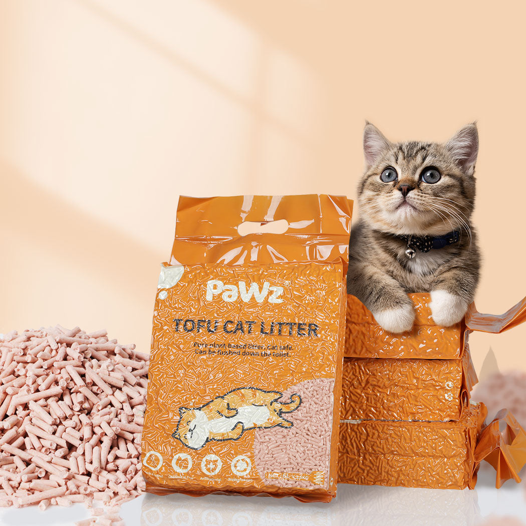 PaWz 2.5kg Tofu Cat Litter Clumping Peach-1836526662410440710