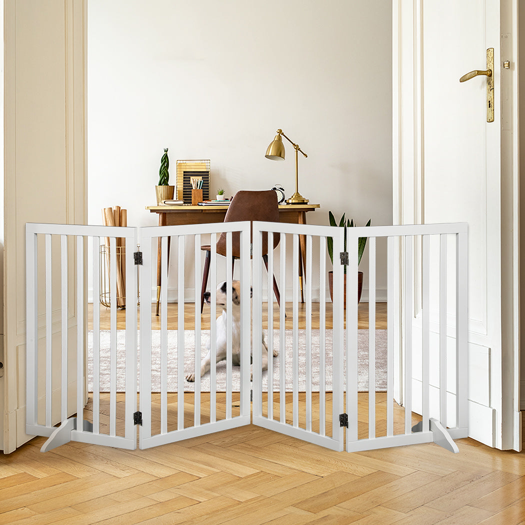 PaWz Wooden Pet Gate Dog Fence Safety White 800x 3MM-1831593102947782662