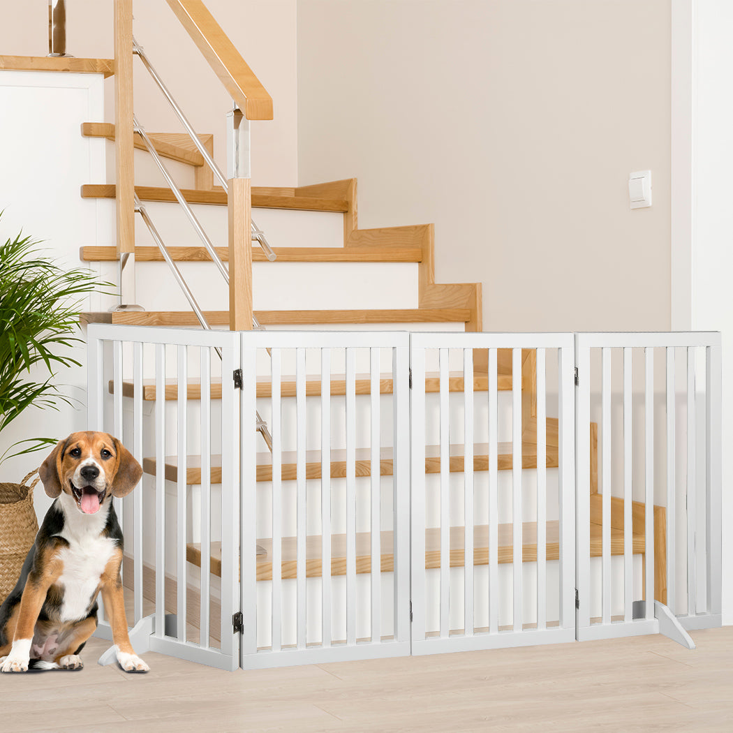 PaWz Wooden Pet Gate Dog Fence Safety White 800x 3MM-1831593102947782663