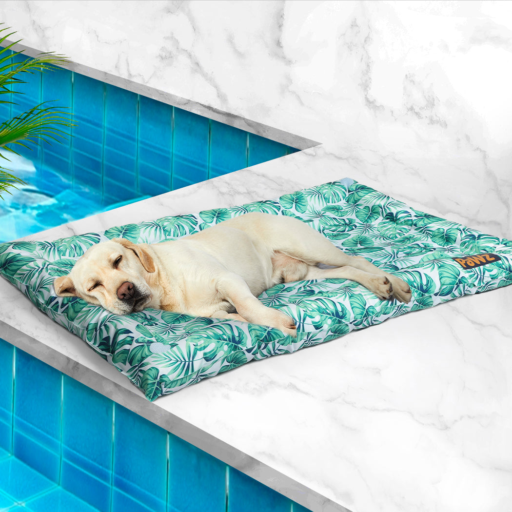 PaWz Pet Cool Gel Mat Cat Bed Dog Bolster L Large-1836526653027782663