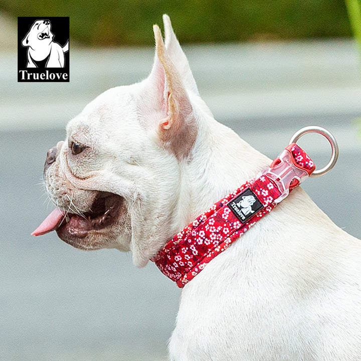 True Love Floral Dog Collar - Red, M-1831155613867053058