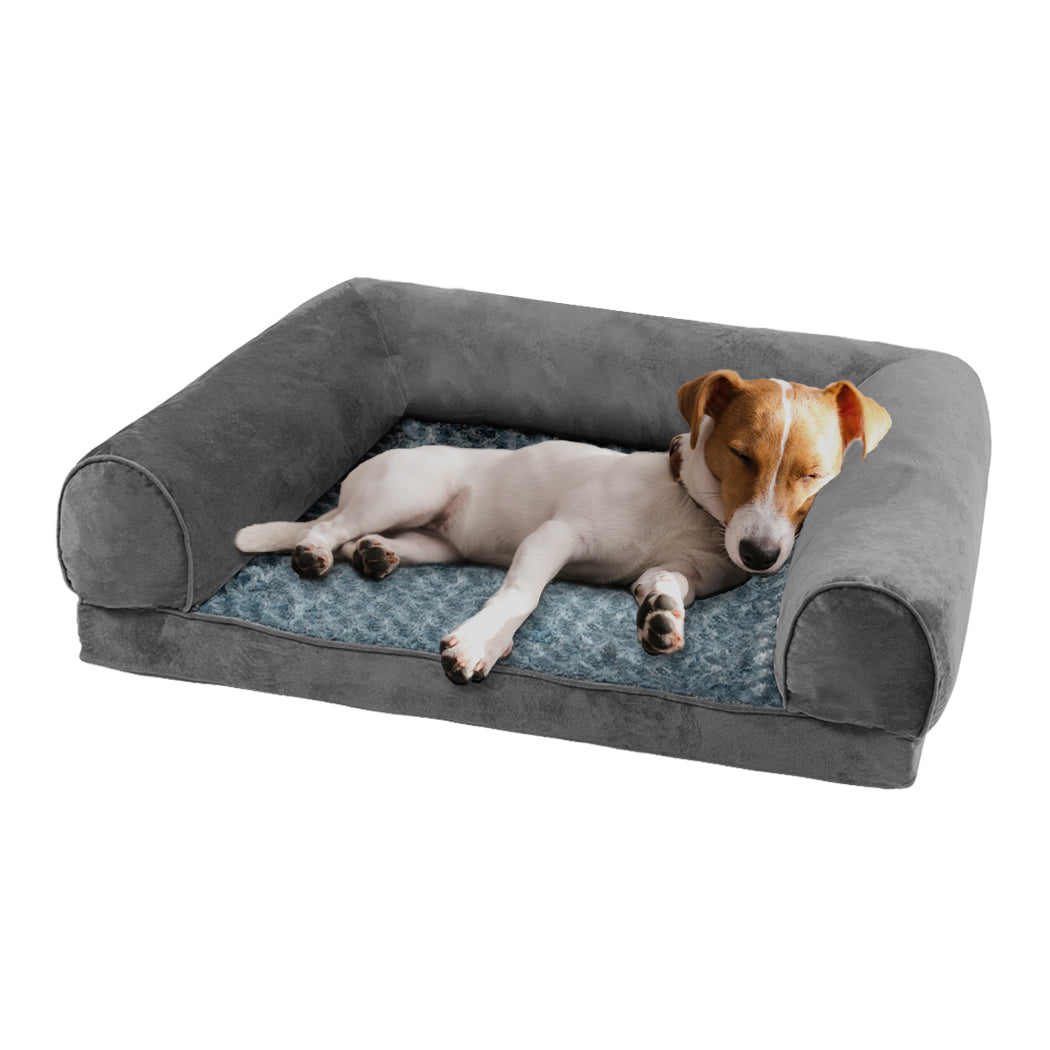 PaWz Pet Bed Sofa Dog Beds Bedding Soft M Cover Grey Cover Medium-1836526647550021632
