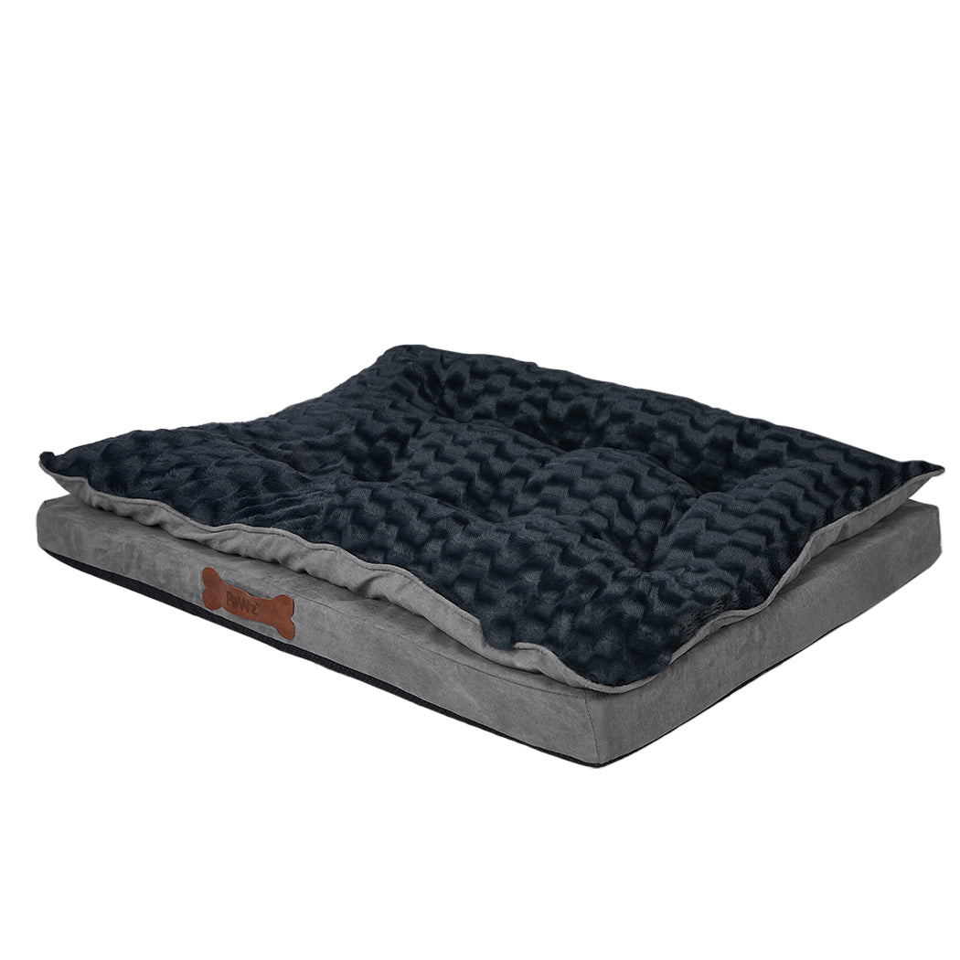 Dog Calming Bed Warm Soft Plush Comfy XL Grey X-Large-1836526650817384448