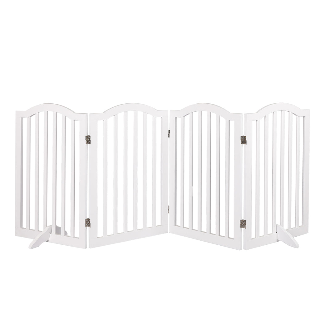 PaWz Wooden Pet Gate Dog Fence Safety White-1831592638621552641