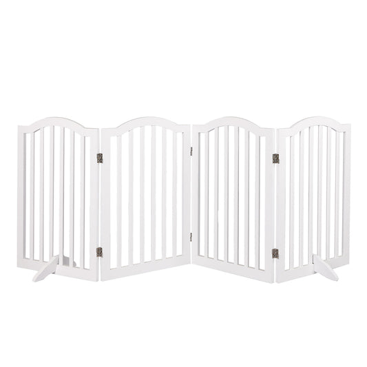 PaWz Wooden Pet Gate Dog Fence Safety White-1831592638621552641