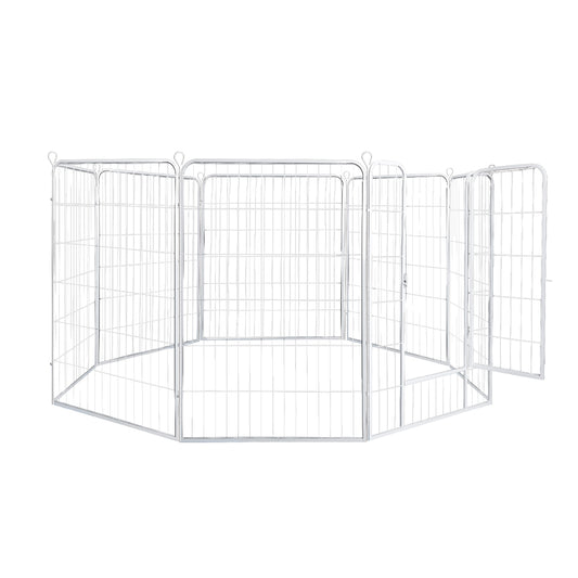 PaWz 8 Panel 32'' Pet Dog Playpen Puppy White 2.5kg Mackerel & Lamb-1831593110648524802