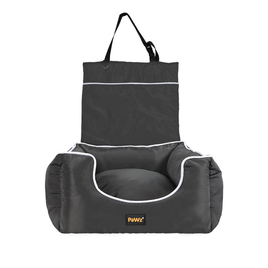 PaWz Dog Car Booster Seat Belt Pet Backrest Grey-1836526660963405825