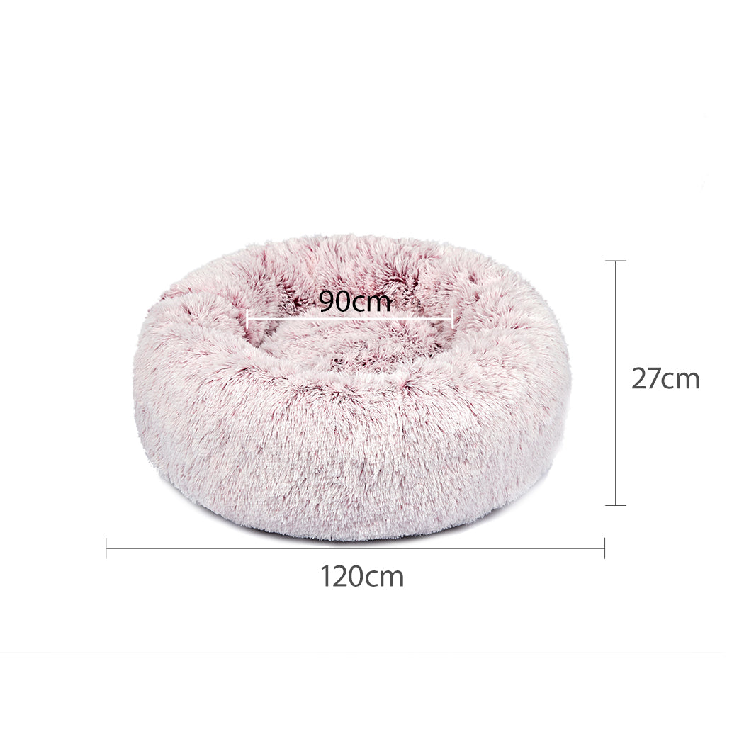 PaWz Pet Bed Cat Dog Donut Nest Calming XXL Pink XX-Large-1836526649357766658