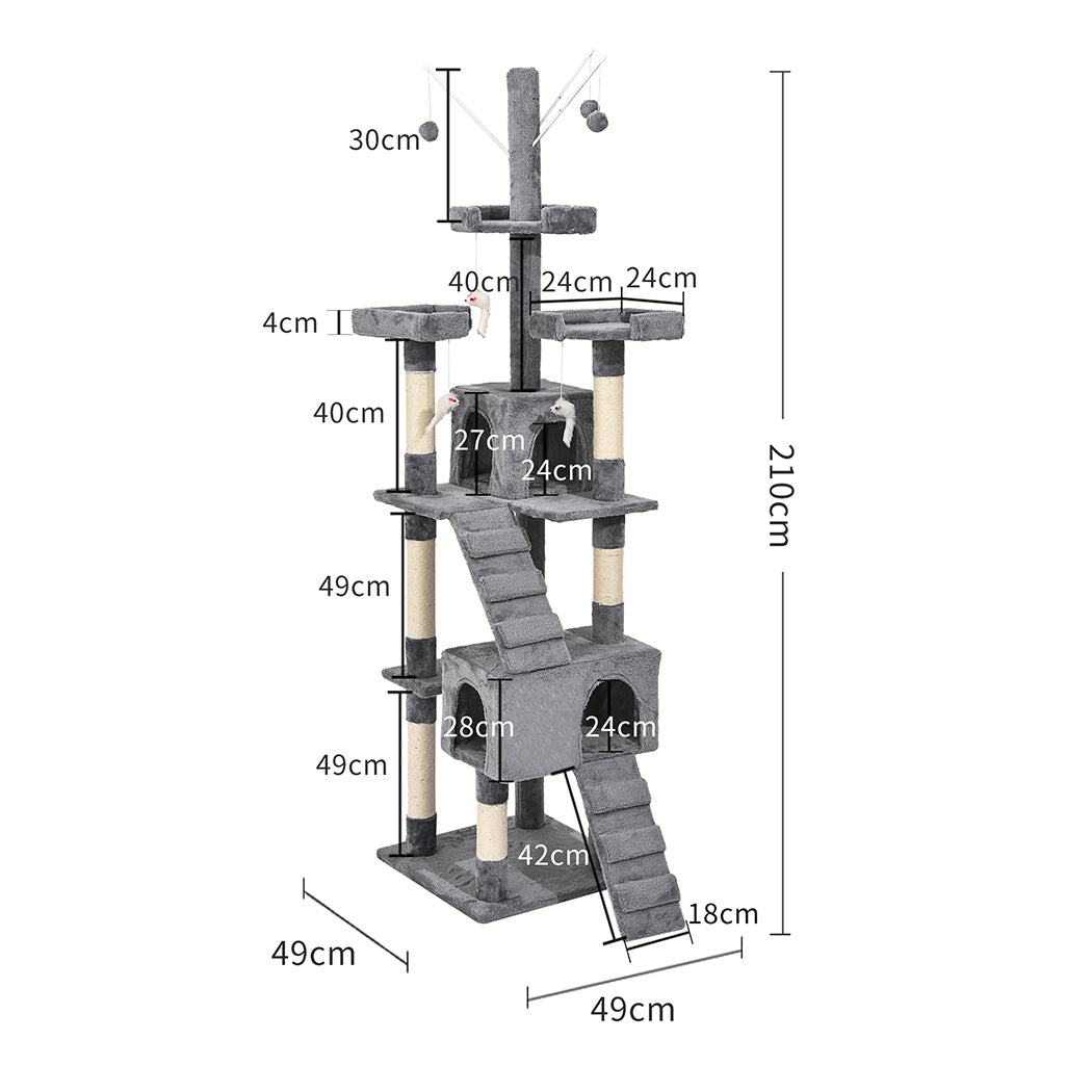 PaWz Cat Tree Scratching Post Scratcher Grey-1831592640299274242